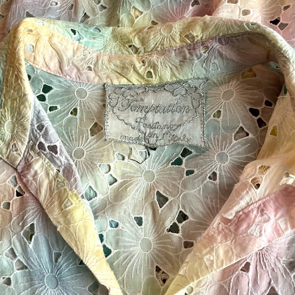 Temptation, Positano Tie-Dye Eyelet and Lace Maxi Dress - Picture 7 of 13